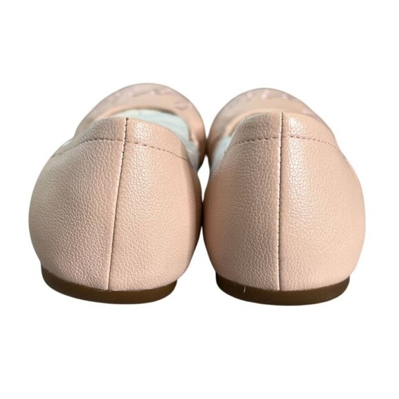 NIB Ed by Ellen Degeneres Pink Faux Leather Ballet Flats "Love" Embroidery SZ 3M - Picture 5 of 8